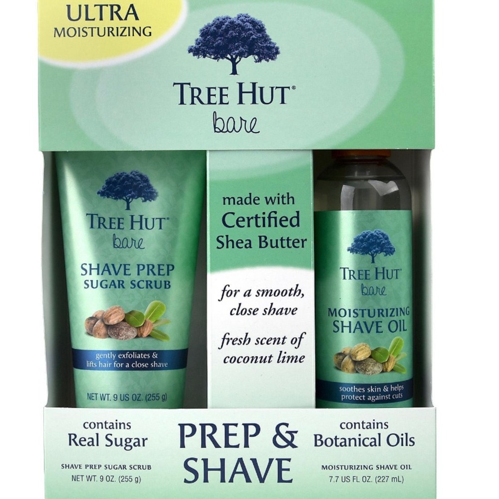 Tree hut “bare” shaving exfoliation kit